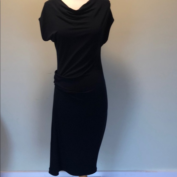 Navy designer dress - Picture 2 of 5